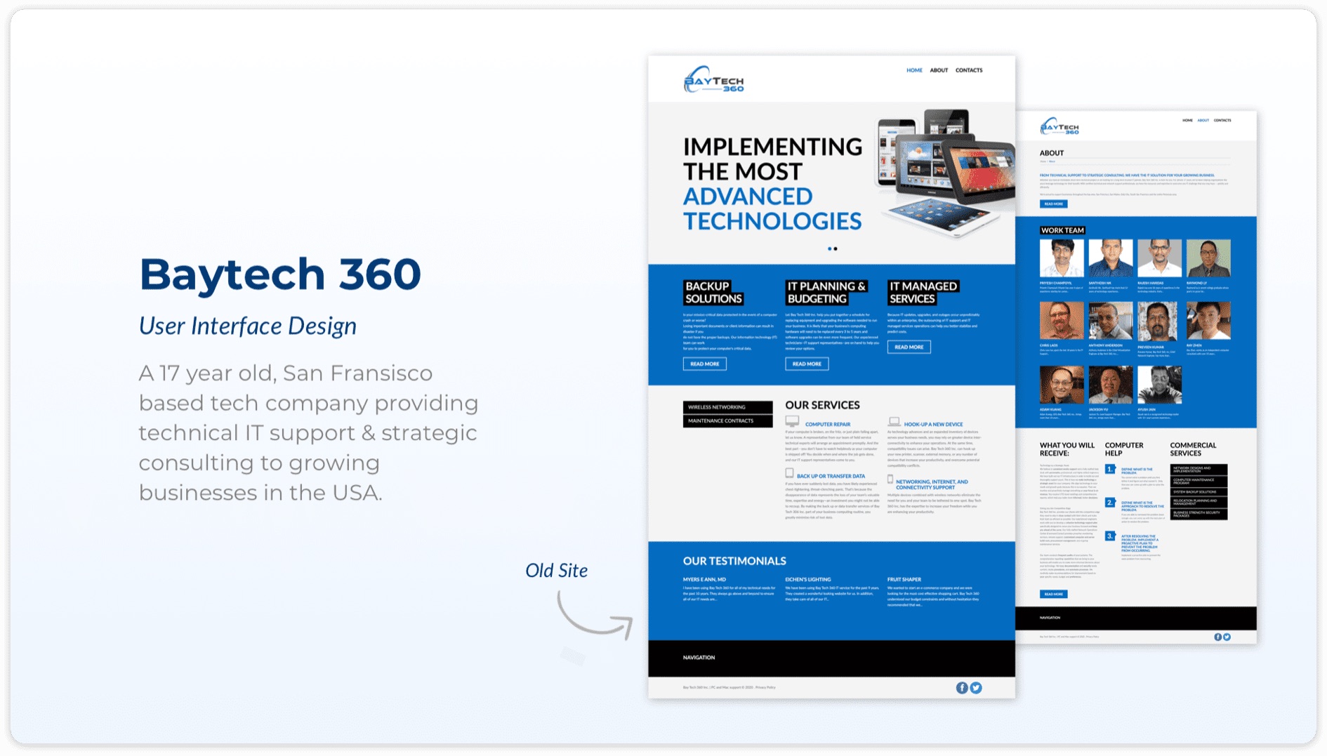 BayTech 360 website design