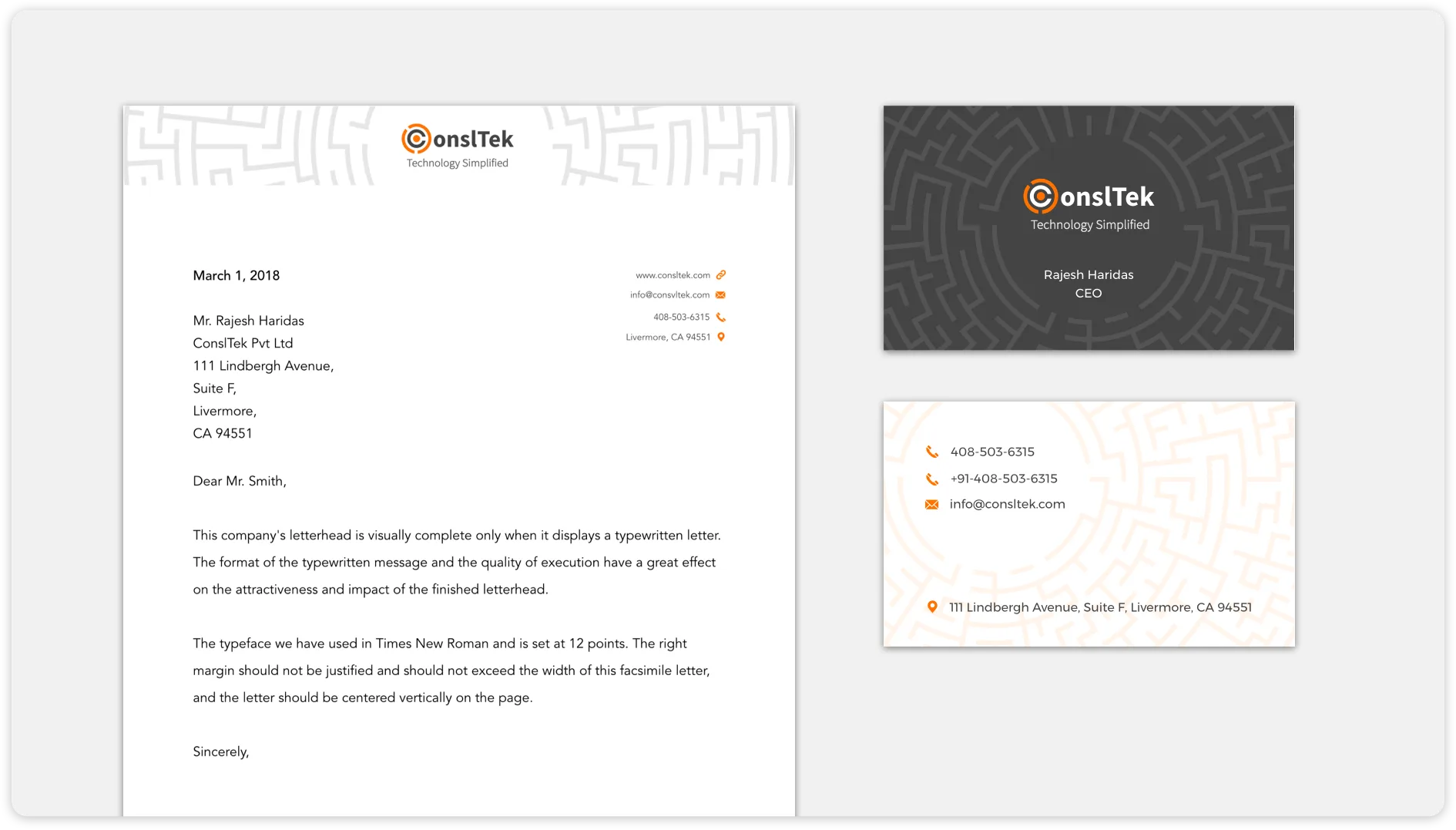 Consltek branding design