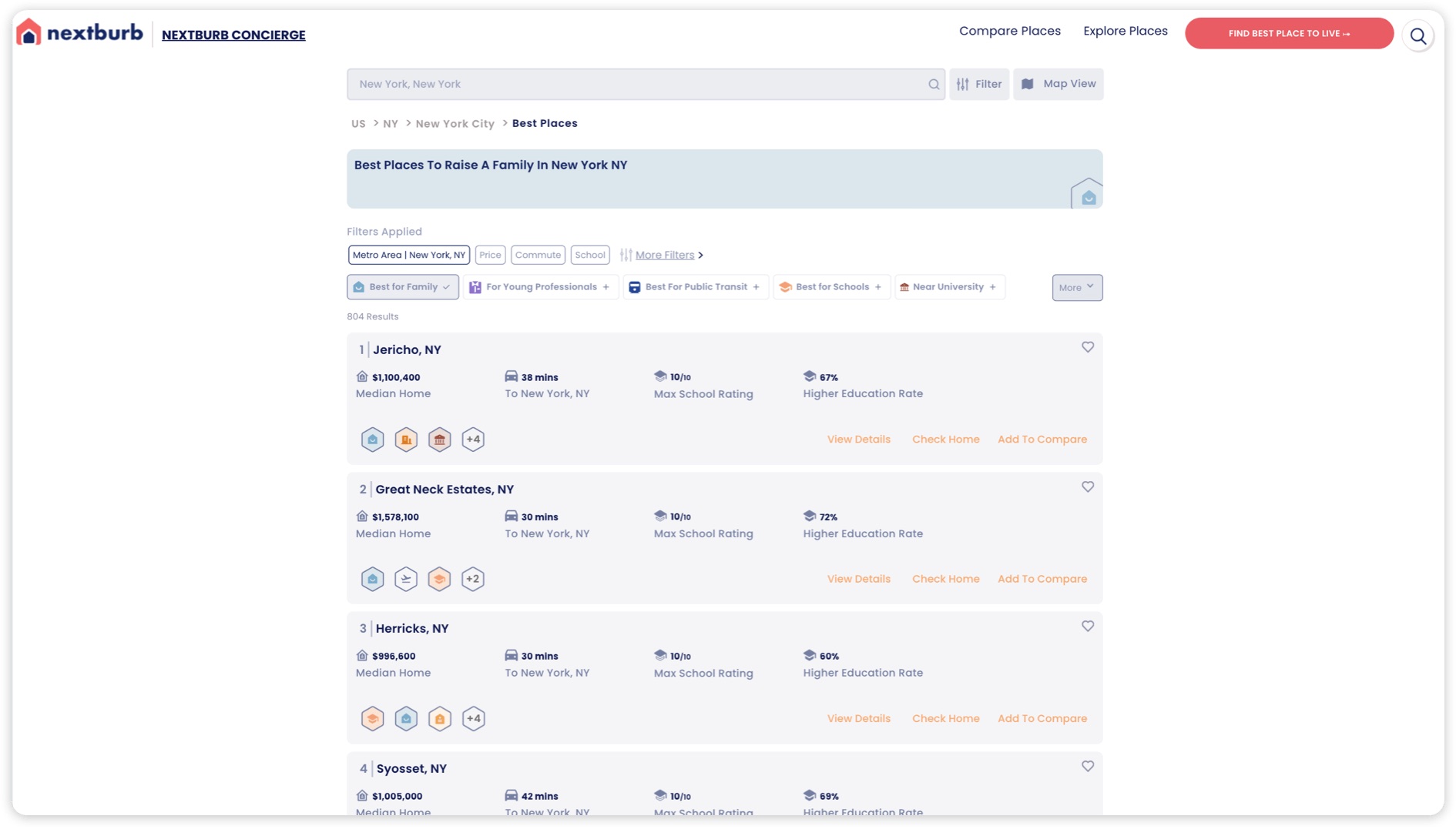 NextBurb UX design